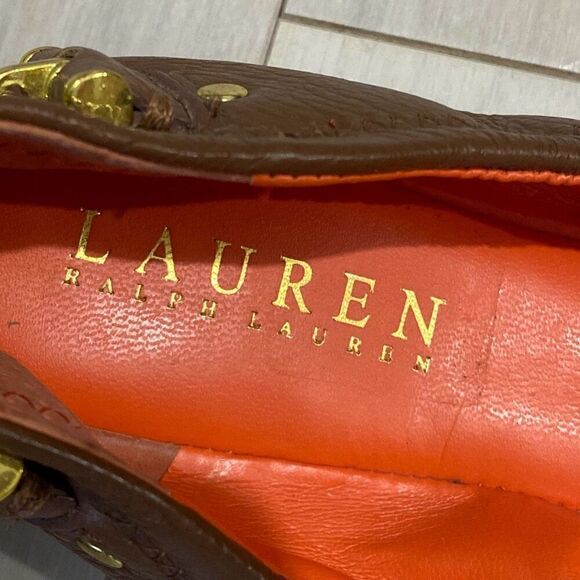 Lauren Ralph Lauren Women's Barb Ballet Flats Brown & Brown Size 5 - Picture 5 of 5